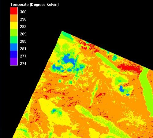  ASTER L1B TIR Temperature Plot