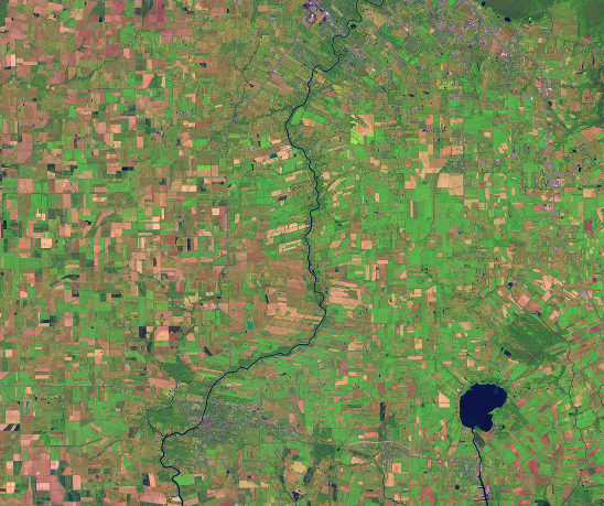 [Landsat bands 1 4 5 False Color Image]