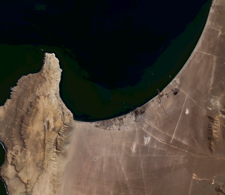 [Landsat 8 stretched, Dark Area haze reduced and gamma corrected]