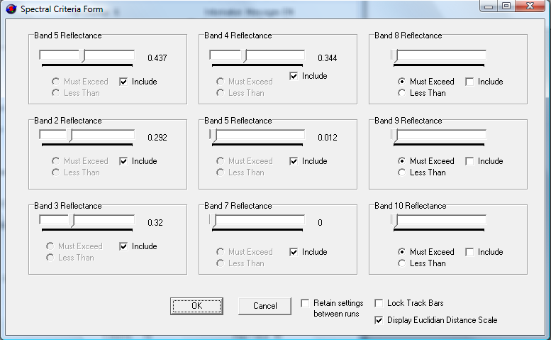 [Spectral Criteria - data entered automatically]