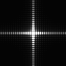 [2D square pulse in frequency domain]