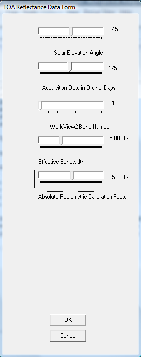 [TOA Reflectance Data Form]